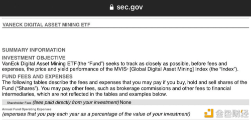 图片[1] - VanEck正在向SEC申请推出数字资产采矿ETF - 屯币呀
